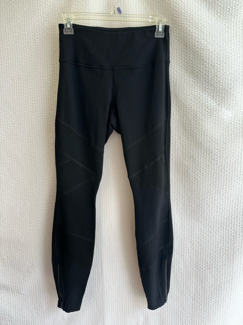 ATHLETA Sophia Street Tight Black Moto Leggings Women’s Small Ankle Zip Pants